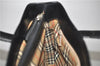 Authentic BURBERRY Nova Check Shoulder Bag Leather Canvas Black H9210