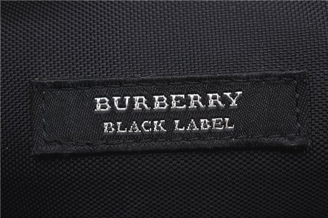 Authentic BURBERRY BLACK LABEL Nova Check Shoulder Cross Bag Nylon Black H9211