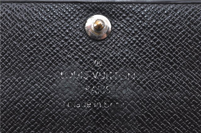 Authentic Louis Vuitton Epi Portefeuille Sarah Long Wallet Black M63742 LV H9212