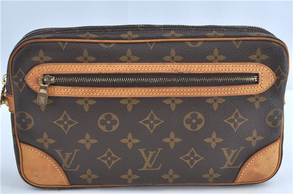 Auth Louis Vuitton Monogram Marly Dragonne GM Clutch Hand Bag M51825 LV H9215