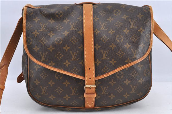 Auth Louis Vuitton Monogram Saumur 35 Shoulder Cross Body Bag M42254 LV H9216