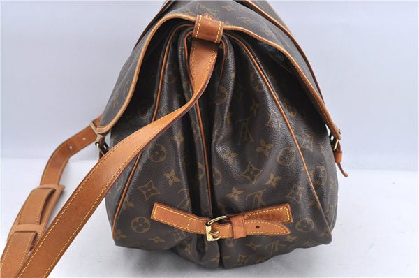 Auth Louis Vuitton Monogram Saumur 35 Shoulder Cross Body Bag M42254 LV H9216