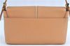 Authentic BURBERRY Vintage Leather Shoulder Hand Bag Purse Beige H9220