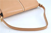 Authentic BURBERRY Vintage Leather Shoulder Hand Bag Purse Beige H9220