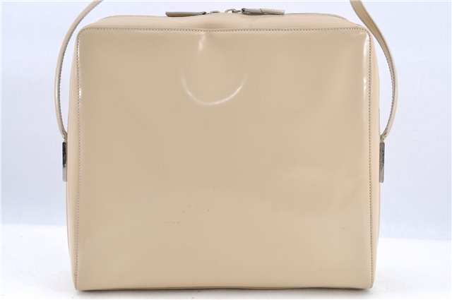 Authentic GUCCI Shoulder Bag Purse Leather Ivory H9221