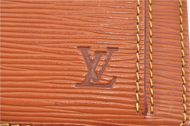 Authentic Louis Vuitton Epi Sellier Dragonne Clutch Bag Brown M52618 LV H9224