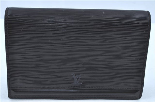Authentic Louis Vuitton Epi Tilsitt Waist Body Bag Black M52602 LV H9228