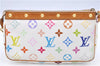 Louis Vuitton Monogram Multicolor Pochette Accessoires Pouch M92649 White H9230