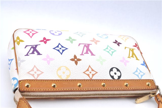 Louis Vuitton Monogram Multicolor Pochette Accessoires Pouch M92649 White H9230