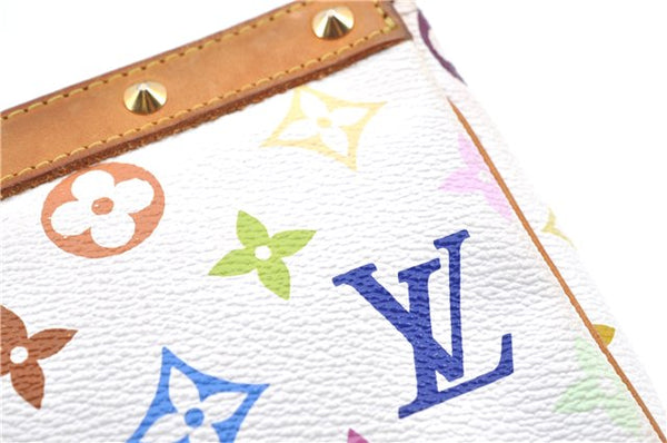 Louis Vuitton Monogram Multicolor Pochette Accessoires Pouch M92649 White H9230