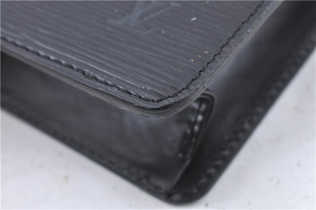 Authentic Louis Vuitton Epi Pochette Homme Clutch Bag Black M52522 LV H9233