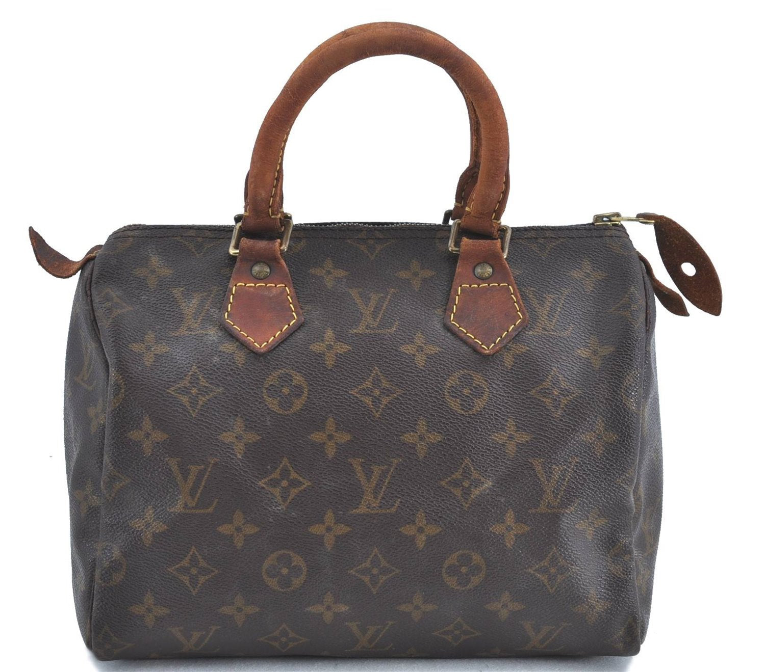 Authentic Louis Vuitton Monogram Speedy 25 Hand Bag M41528 LV H9239