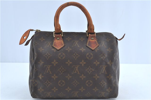 Authentic Louis Vuitton Monogram Speedy 25 Hand Bag M41528 LV H9239