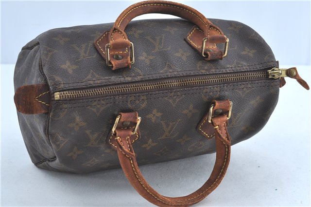 Authentic Louis Vuitton Monogram Speedy 25 Hand Bag M41528 LV H9239