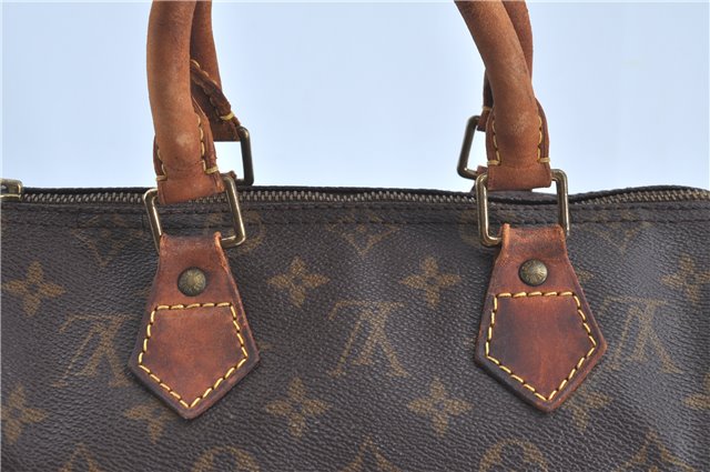 Authentic Louis Vuitton Monogram Speedy 25 Hand Bag M41528 LV H9239