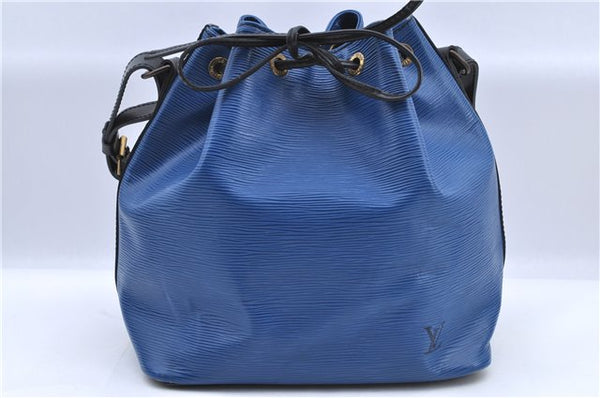 Auth Louis Vuitton Epi Petit Noe Bi-color Black x Blue M44152 Shoulder Bag H9269