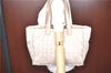 Authentic CHANEL New Travel Line Shoulder Tote Bag Nylon Leather Beige H9276