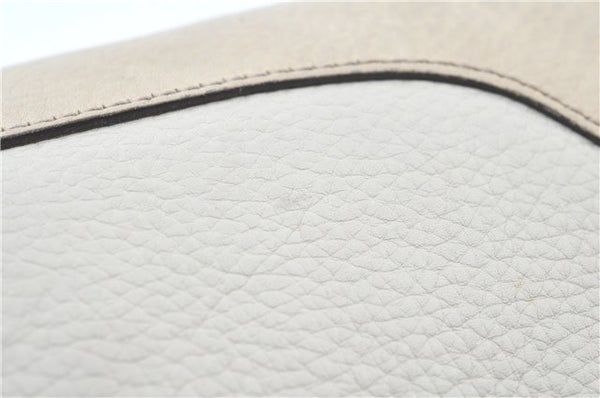 Authentic GUCCI Bamboo 2way Hand Shoulder Bag Leather 308360 White Ivory H9281