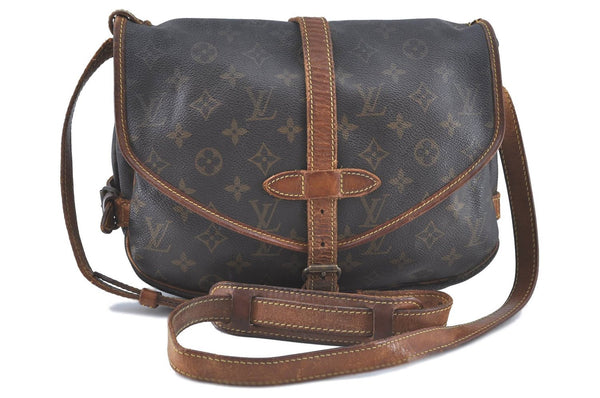 Auth Louis Vuitton Monogram Saumur 30 Shoulder Cross Body Bag M42256 Junk H9286