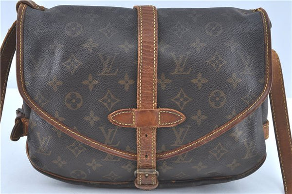 Auth Louis Vuitton Monogram Saumur 30 Shoulder Cross Body Bag M42256 Junk H9286