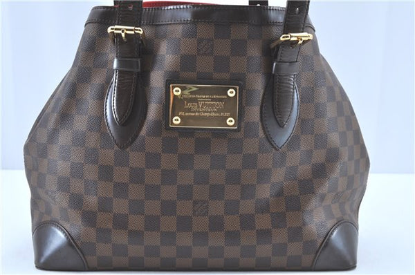 Authentic Louis Vuitton Damier Hampstead MM Shoulder Tote Bag N51204 LV H9289