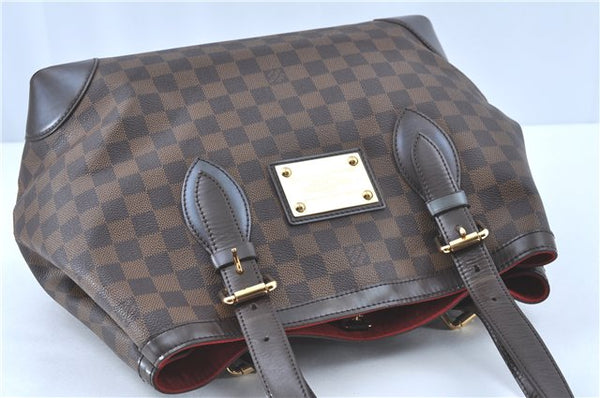 Authentic Louis Vuitton Damier Hampstead MM Shoulder Tote Bag N51204 LV H9289