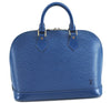 Authentic Louis Vuitton Epi Alma PM Hand Bag Blue M52145 LV H9290