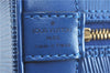 Authentic Louis Vuitton Epi Alma PM Hand Bag Blue M52145 LV H9290