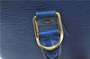 Authentic Louis Vuitton Epi Alma PM Hand Bag Blue M52145 LV H9290