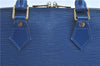 Authentic Louis Vuitton Epi Alma PM Hand Bag Blue M52145 LV H9290