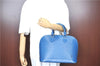 Authentic Louis Vuitton Epi Alma PM Hand Bag Blue M52145 LV H9290