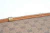 Authentic GUCCI Micro GG PVC Leather Shoulder Cross Body Bag Purse Brown H9302