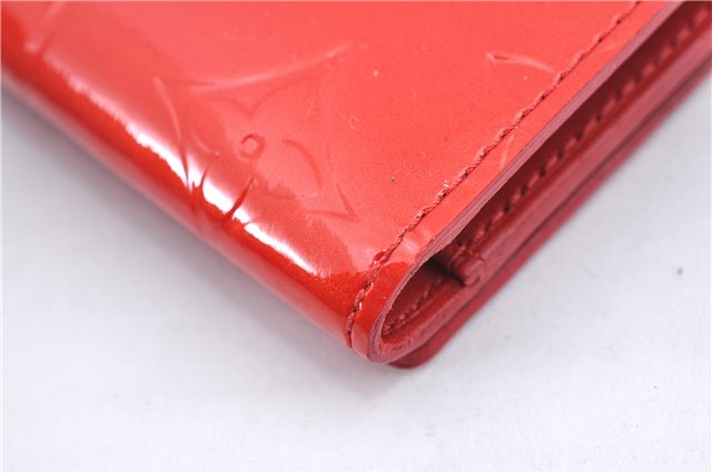 Authentic Louis Vuitton Vernis Walker Shoulder Cross Wallet Red M91153 LV H9310