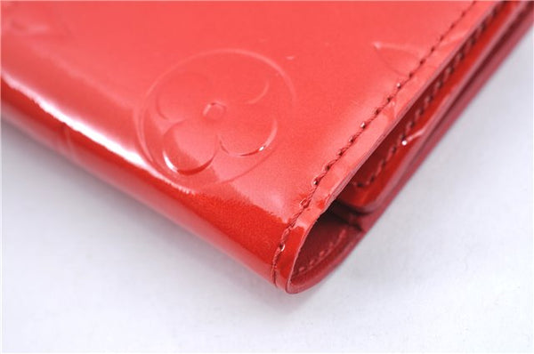 Authentic Louis Vuitton Vernis Walker Shoulder Cross Wallet Red M91153 LV H9310