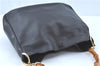 Authentic GUCCI Bamboo 2way Hand Shoulder Bag Leather 0011638 Black Junk H9311