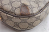 Authentic GUCCI Web Sherry Line Shoulder Cross Bag GG PVC Leather Brown H9312