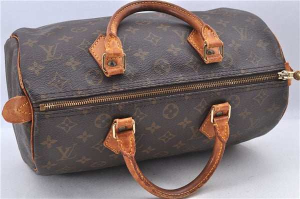 Authentic Louis Vuitton Monogram Speedy 30 Hand Bag M41526 LV H9318