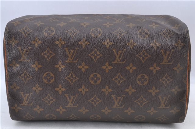 Authentic Louis Vuitton Monogram Speedy 30 Hand Bag M41526 LV H9318