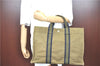 Authentic HERMES Fourre Tout MM Hand Tote Bag Canvas Khaki Green H9319