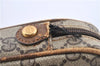 Authentic GUCCI Shoulder Clutch Bag Purse GG PVC Leather Brown Junk H9321