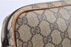 Authentic GUCCI Shoulder Clutch Bag Purse GG PVC Leather Brown Junk H9321