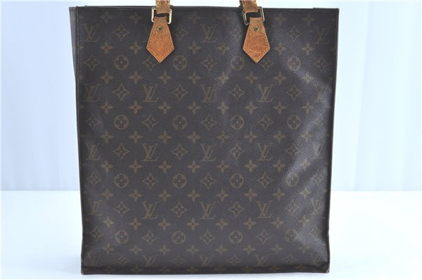 Authentic Louis Vuitton Monogram Sac Plat Hand Bag M51140 LV H9336