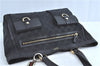 Authentic GUCCI Abbey Shoulder Tote Bag GG Canvas Leather 146247 Black H9338