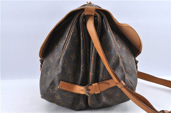 Auth Louis Vuitton Monogram Saumur 35 Shoulder Cross Body Bag M42254 LV H9344