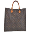 Authentic Louis Vuitton Monogram Sac Plat Hand Bag M51140 LV H9345