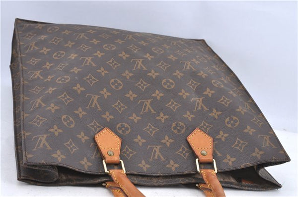 Authentic Louis Vuitton Monogram Sac Plat Hand Bag M51140 LV H9345