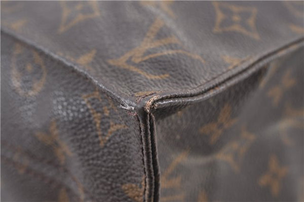 Authentic Louis Vuitton Monogram Sac Plat Hand Bag M51140 LV H9345