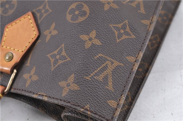 Authentic Louis Vuitton Monogram Sac Plat Hand Bag M51140 LV H9345