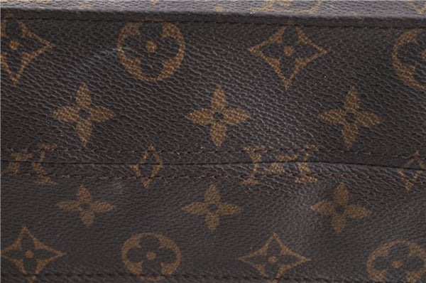 Authentic Louis Vuitton Monogram Sac Plat Hand Bag M51140 LV H9345