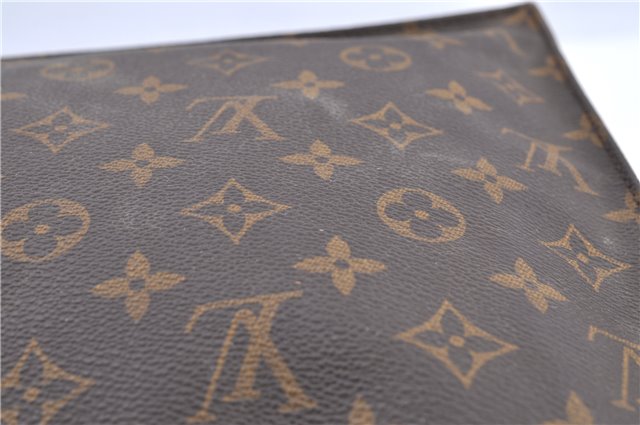 Authentic Louis Vuitton Monogram Sac Plat Hand Bag M51140 LV H9345